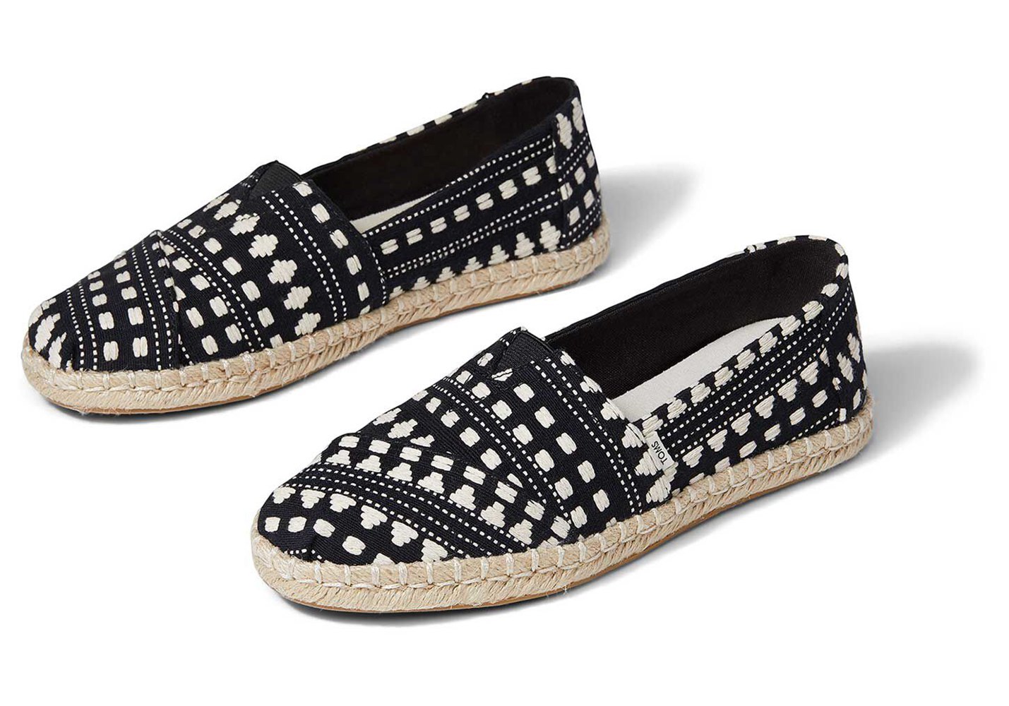 Toms Espadryle Damskie Czarne - Alpargata Rope - 05MGZYBWX